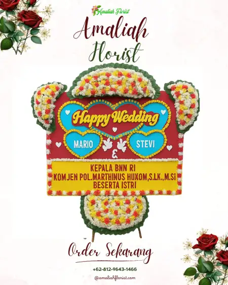 Papan Bunga Pernikahan Satui